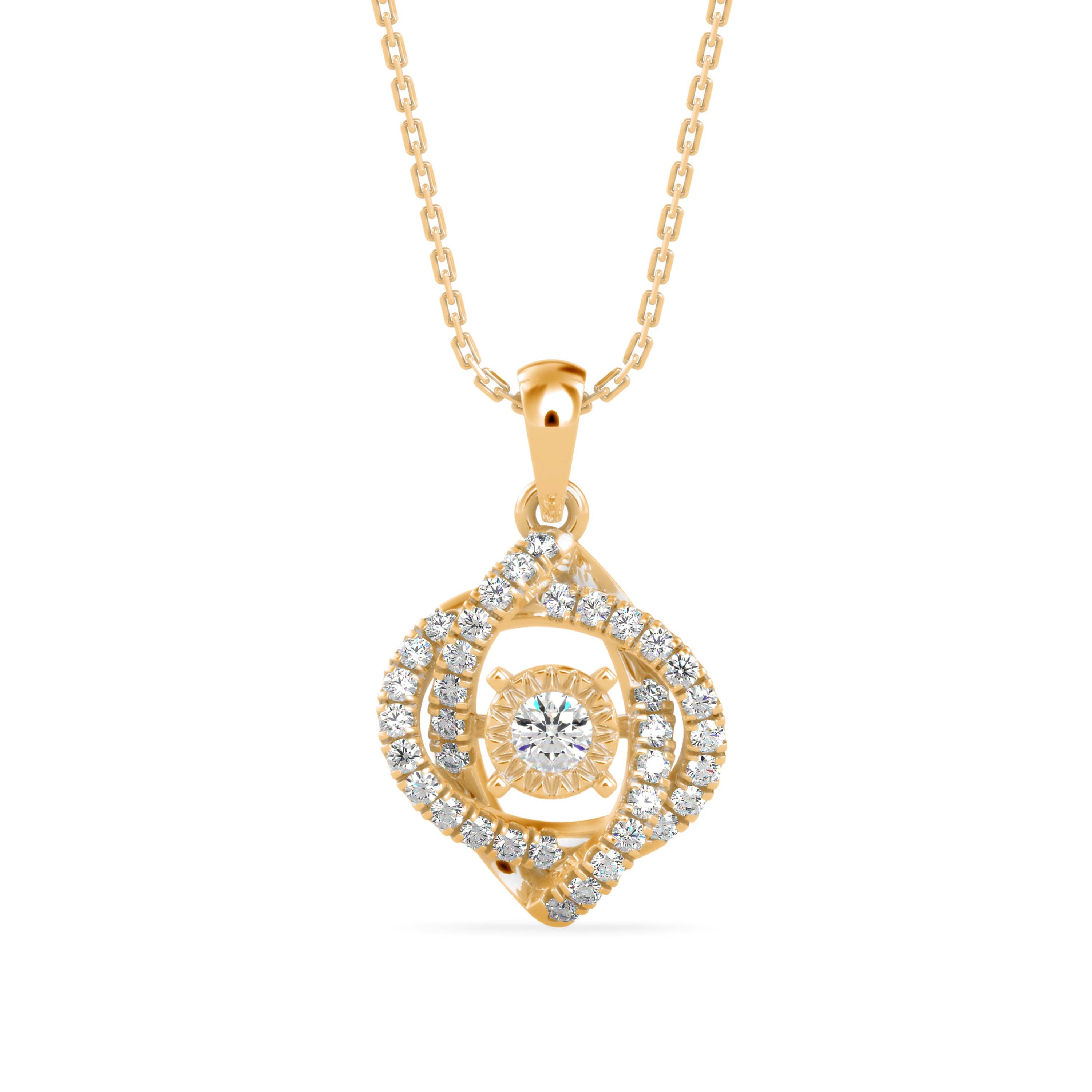 Juliet Diamond Pendant- Golden