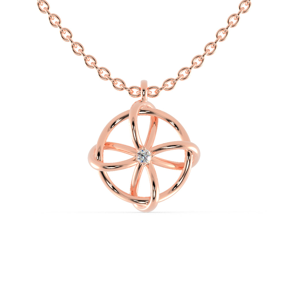 Zodiac Diamond Pendant-Rose Gold