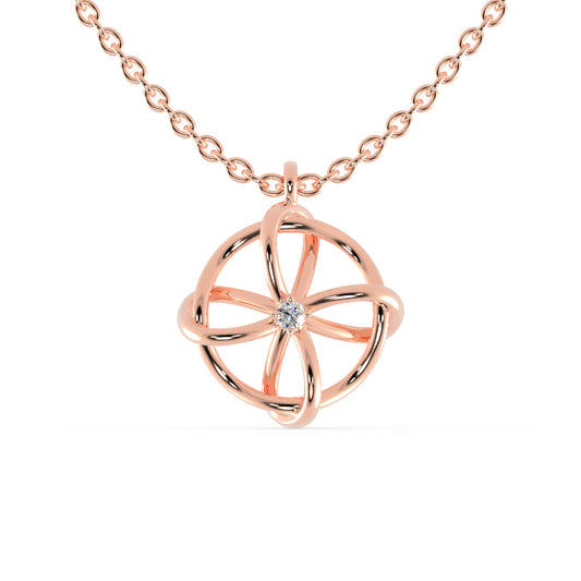 Zodiac Diamond Pendant-Rose Gold