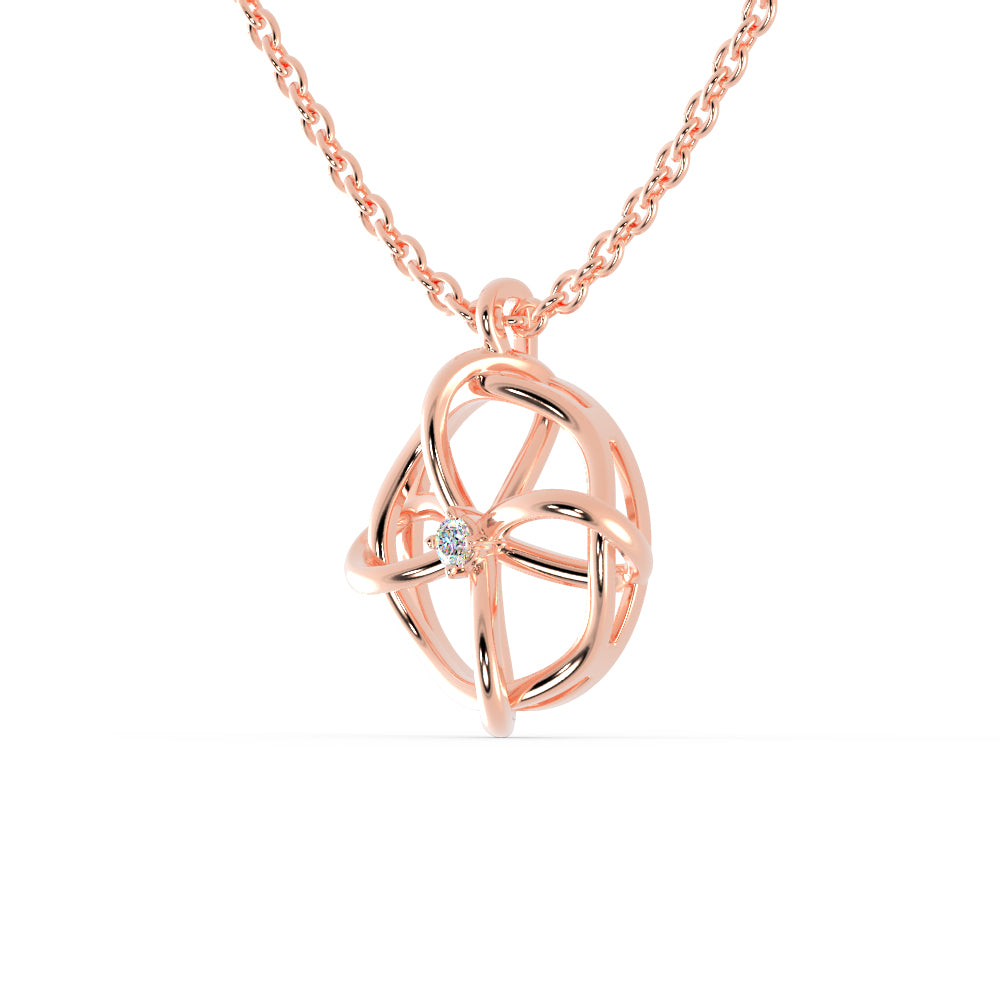 Zodiac Diamond Pendant-Rose Gold