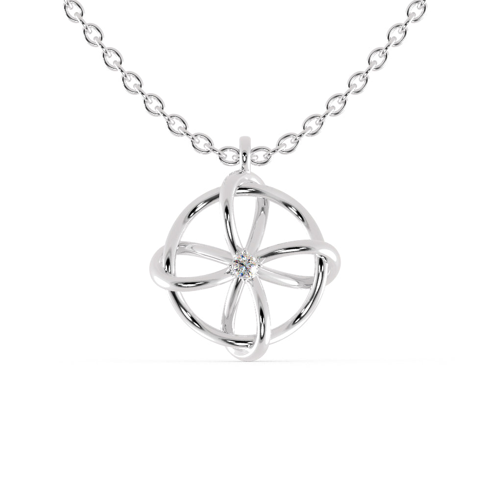 Zodiac Diamond Pendant-Sterling Silver