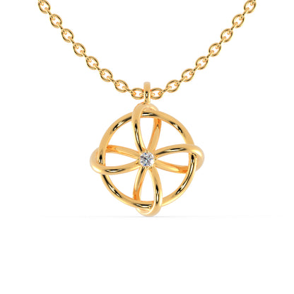 Zodiac Diamond Pendant- Golden