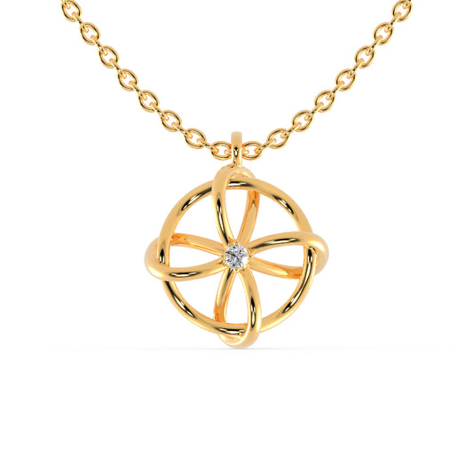 Zodiac Diamond Pendant- Golden