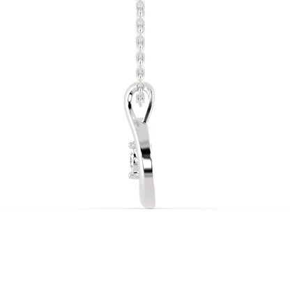 Gyrate Round DIamond Pendant- Silver