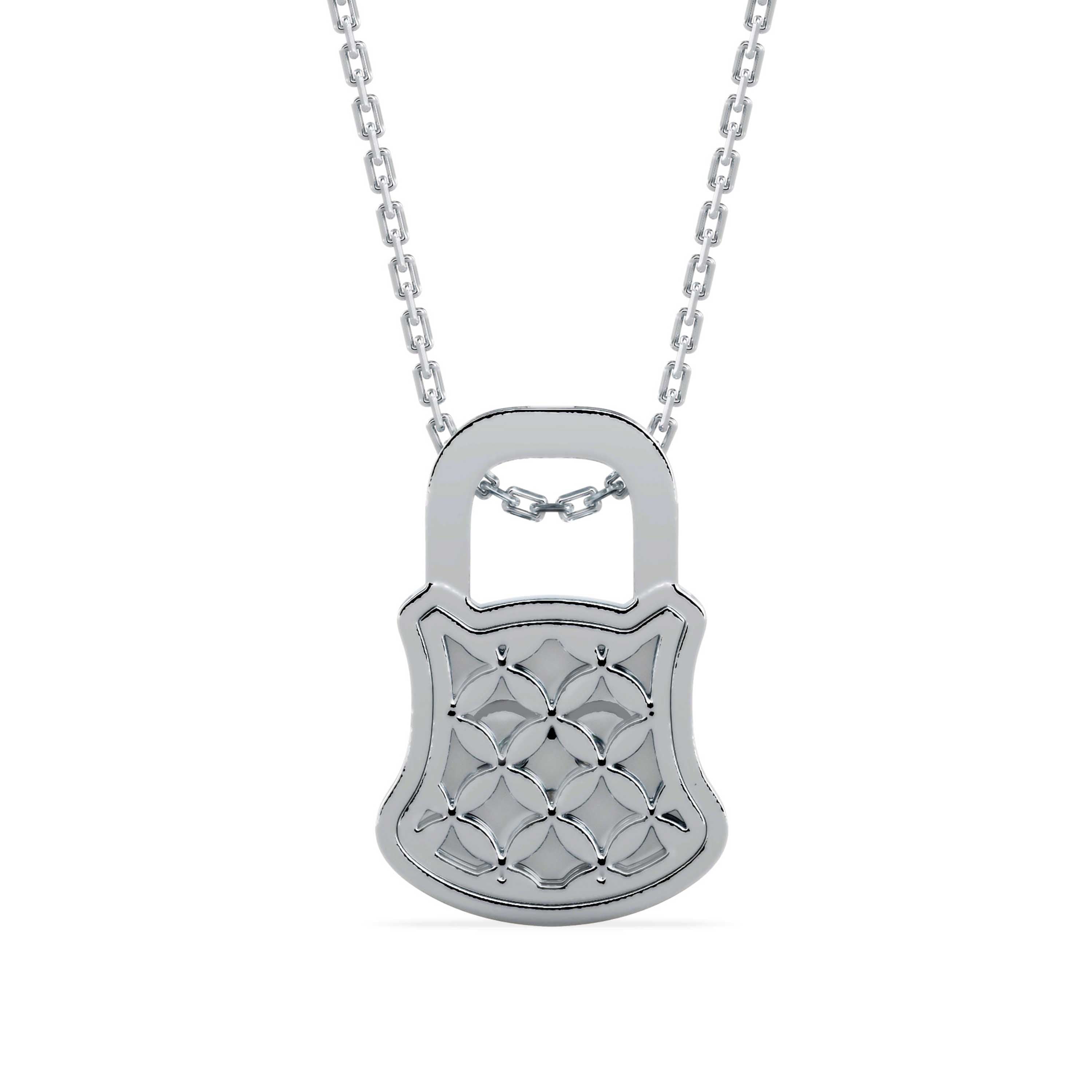 Yoke Heart Diamond Pendant-Silver