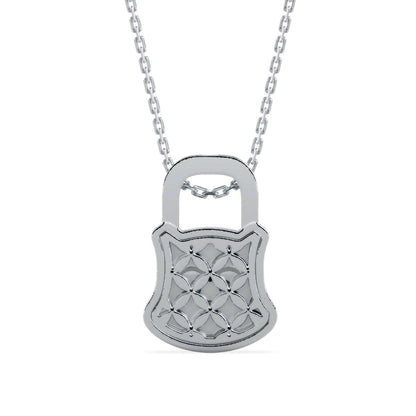 Yoke Heart Diamond Pendant-Silver