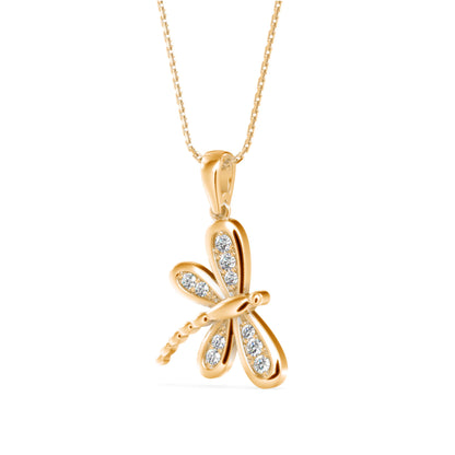Zoea Charm Diamond Pendant- Golden