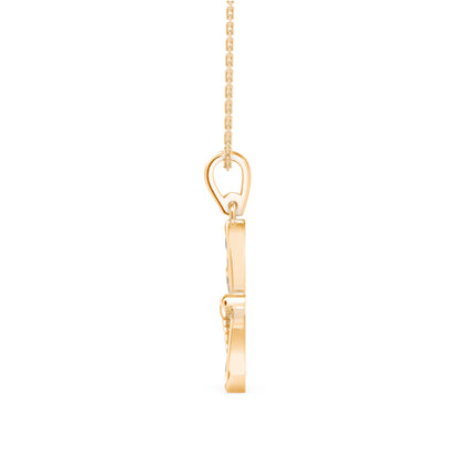 Zoea Charm Diamond Pendant- Golden