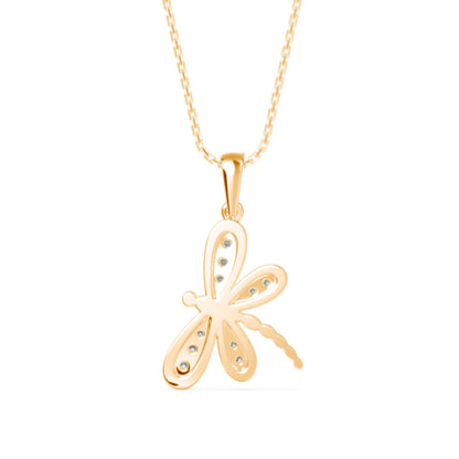 Zoea Charm Diamond Pendant- Golden