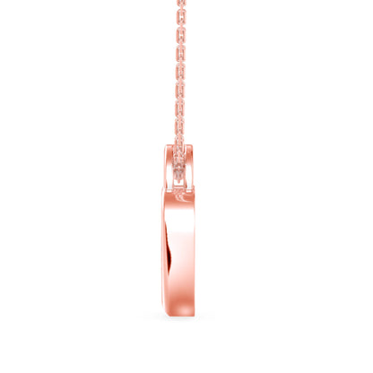 Exalt Heart Diamond Pendant-Rose Gold
