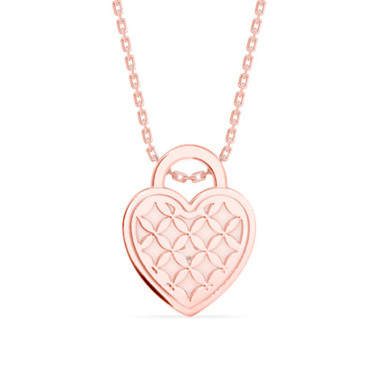 Exalt Heart Diamond Pendant-Rose Gold