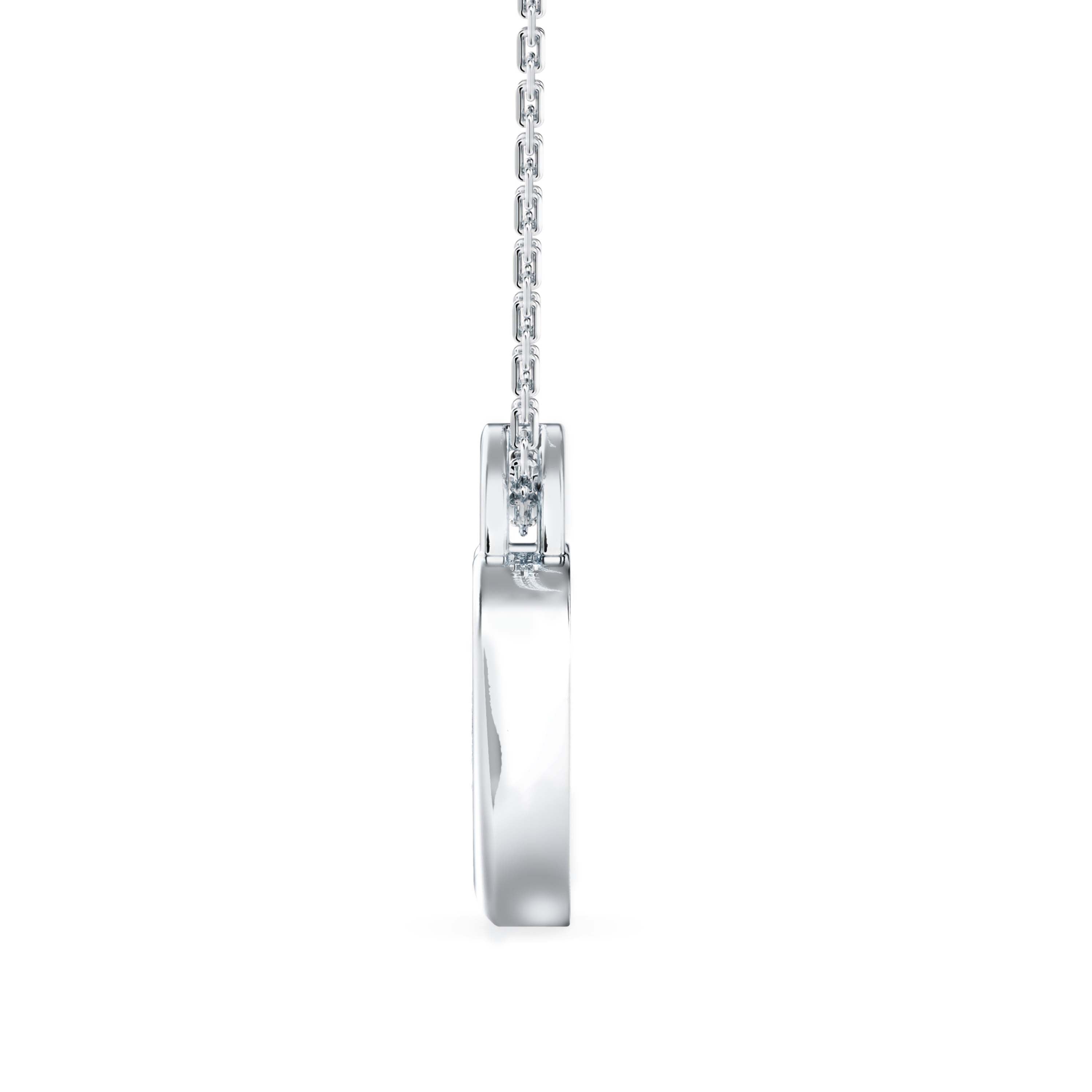 Exalt Heart Diamond Pendant-Sliver