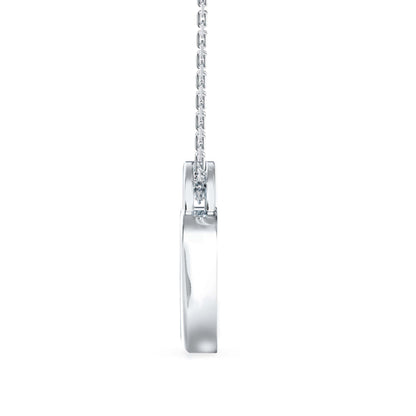 Exalt Heart Diamond Pendant-Sliver
