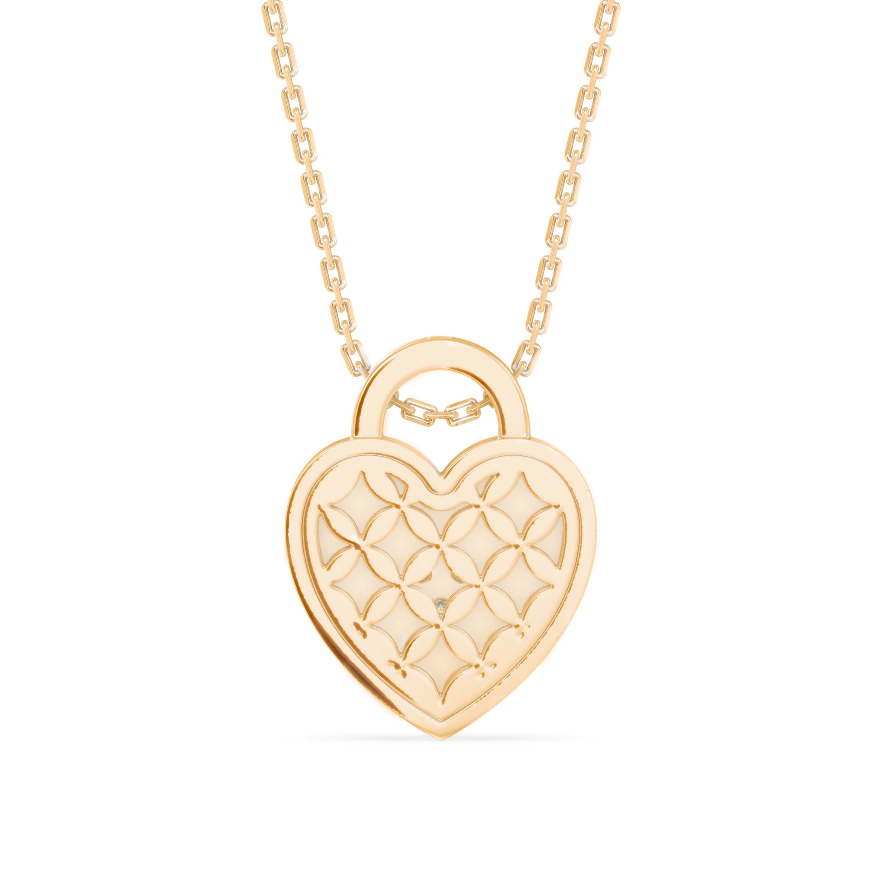 Exalt Heart Diamond Pendant- Golden