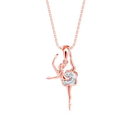 Hoofer Light Diamond Pendant-Rose Gold