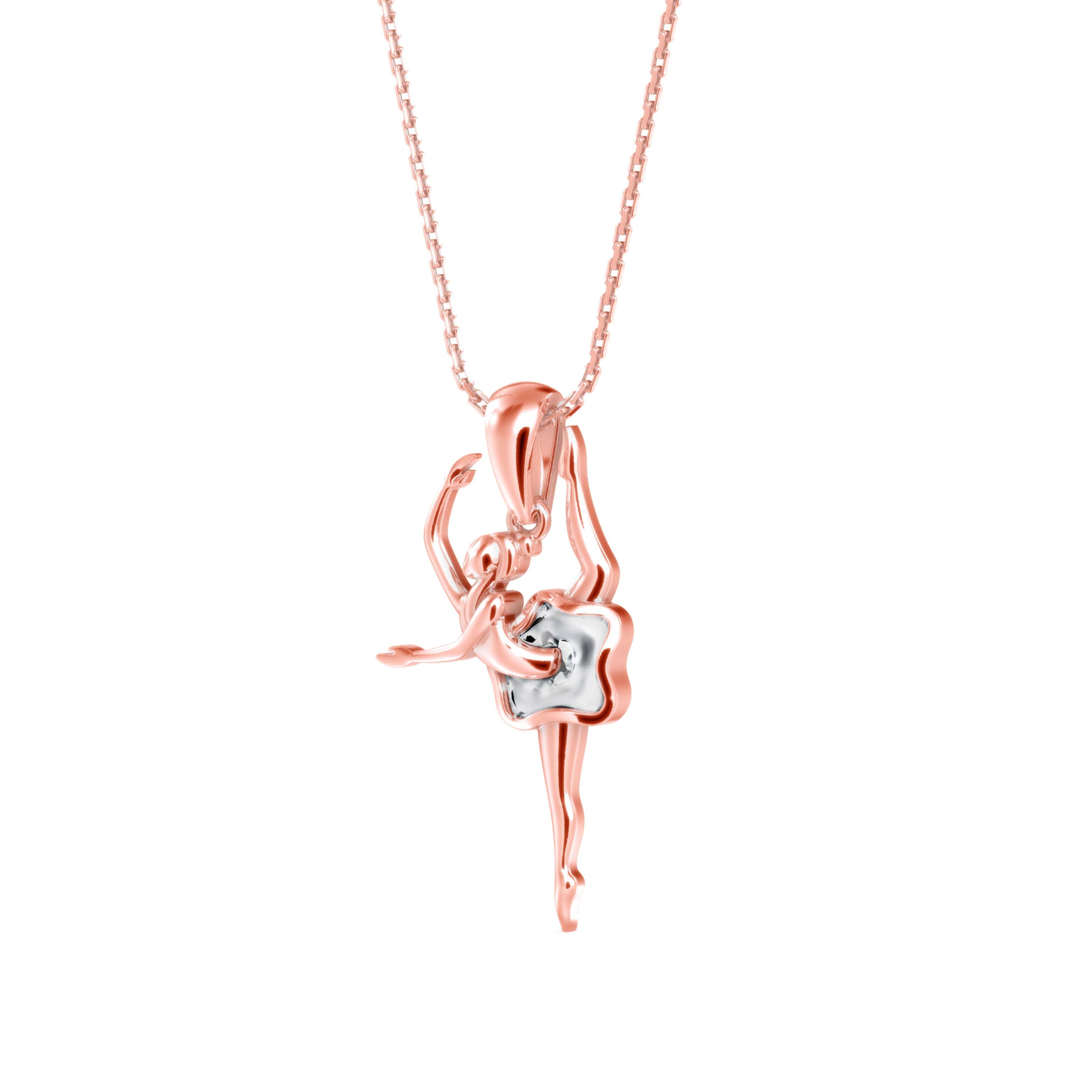 Hoofer Light Diamond Pendant-Rose Gold