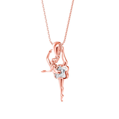 Hoofer Light Diamond Pendant-Rose Gold