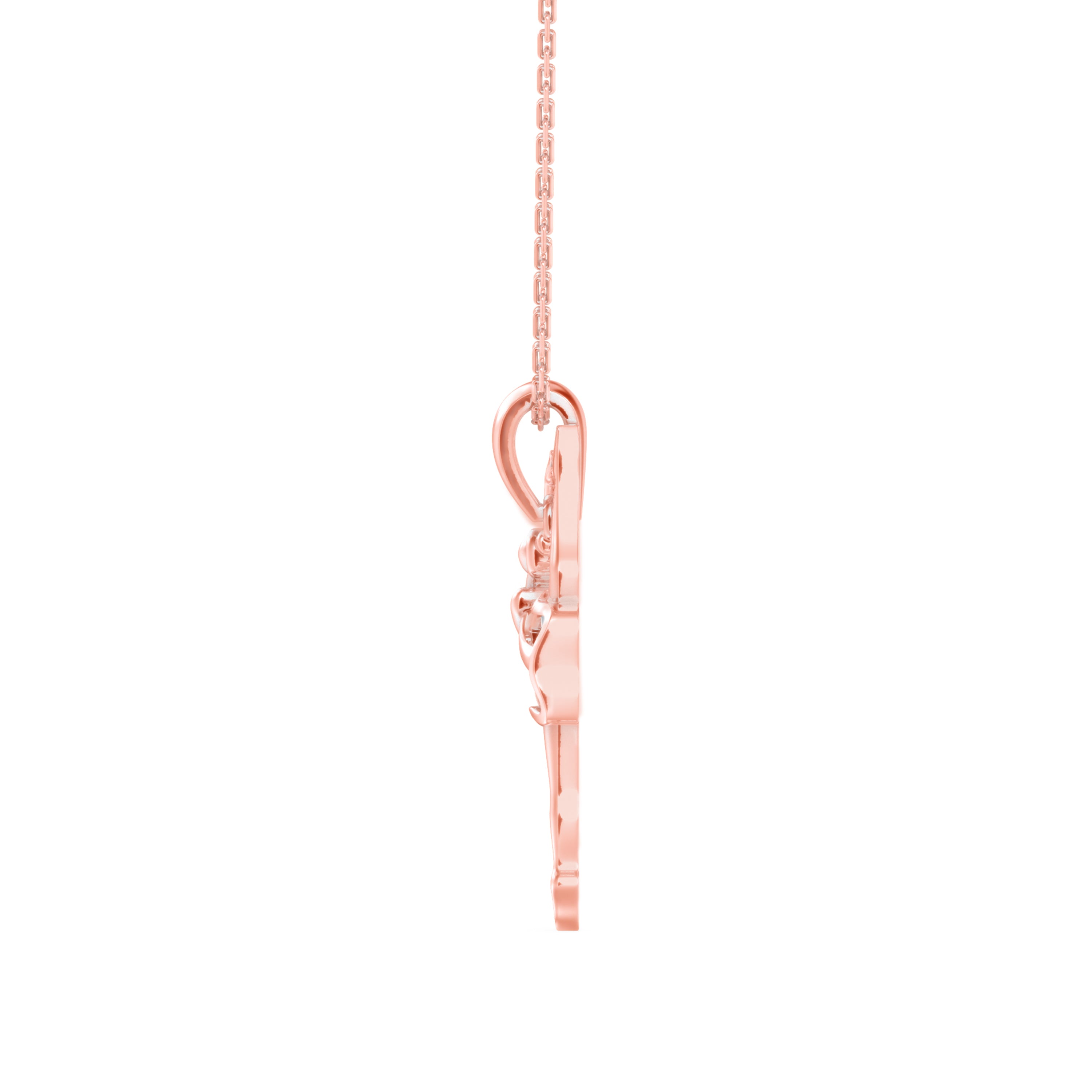 Hoofer Light Diamond Pendant-Rose Gold