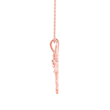 Hoofer Light Diamond Pendant-Rose Gold