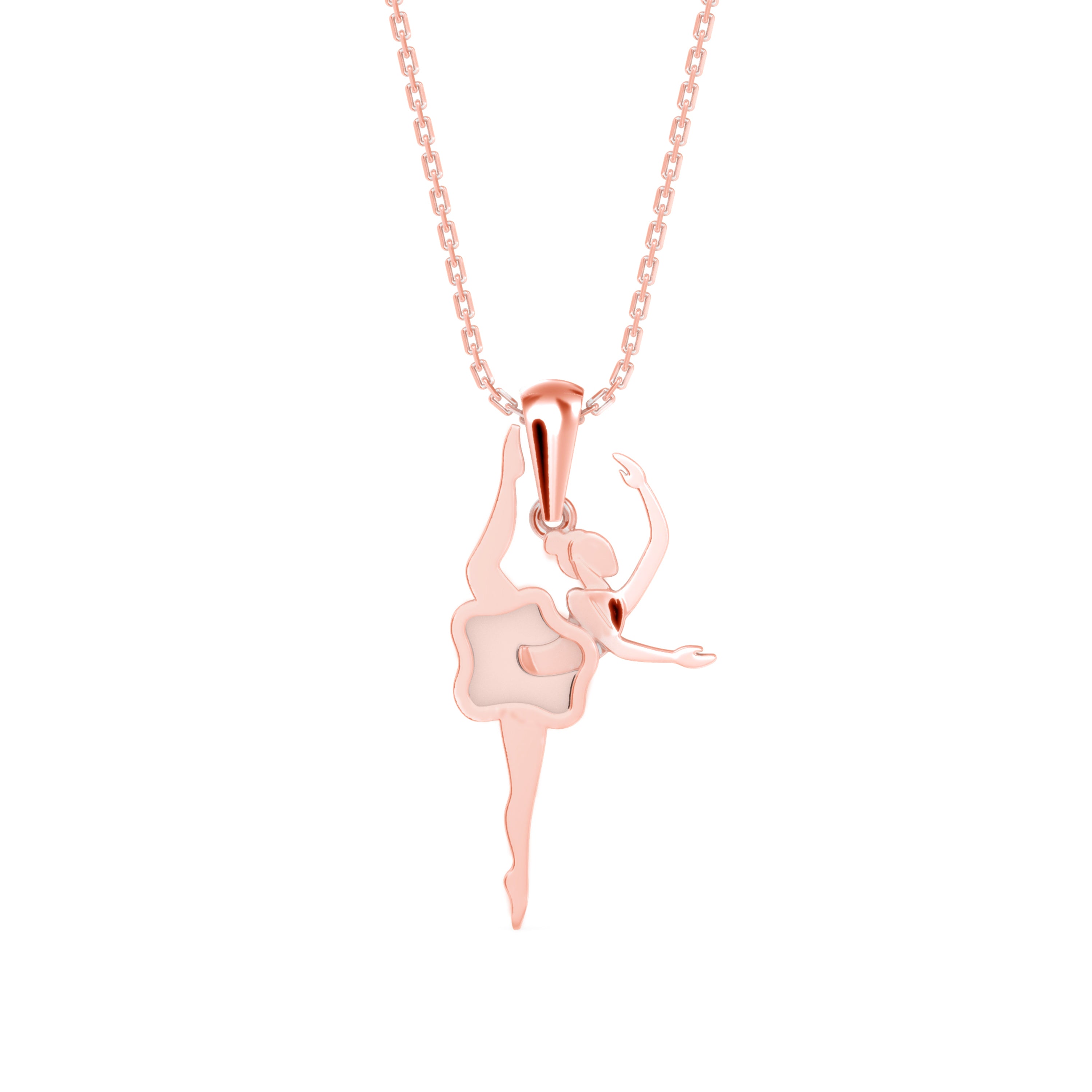 Hoofer Light Diamond Pendant-Rose Gold