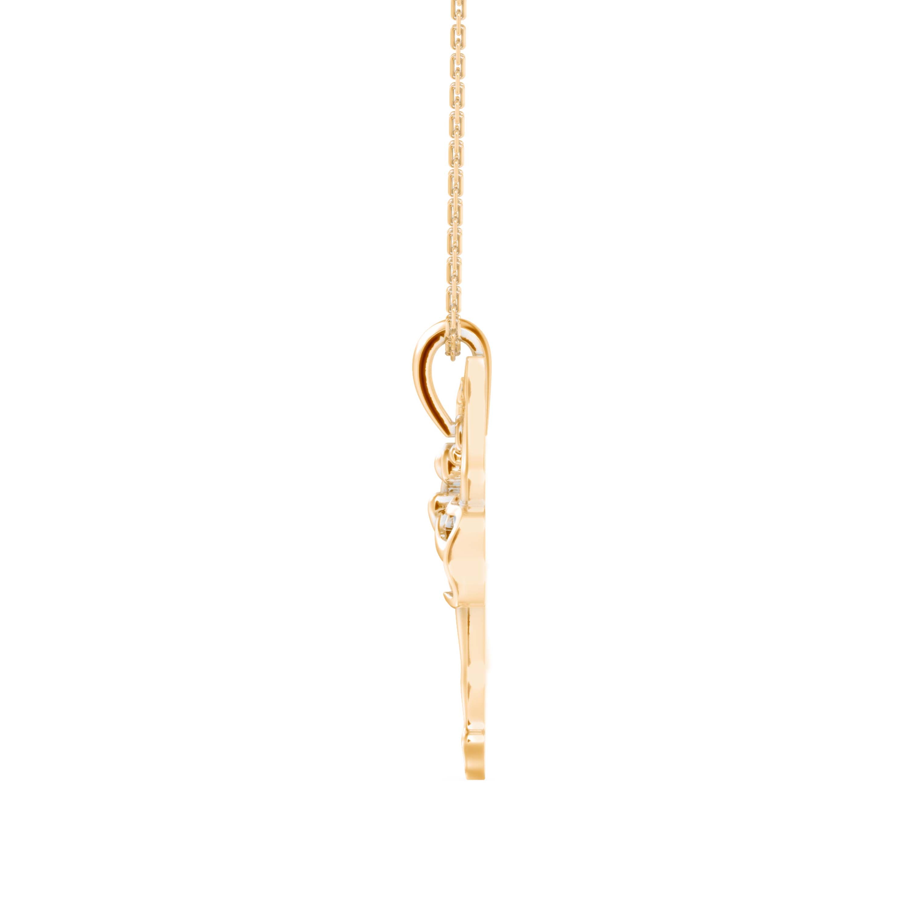 Hoofer Light Diamond Pendant- Golden