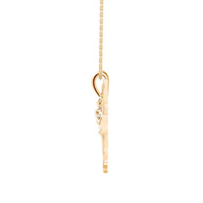 Hoofer Light Diamond Pendant- Golden