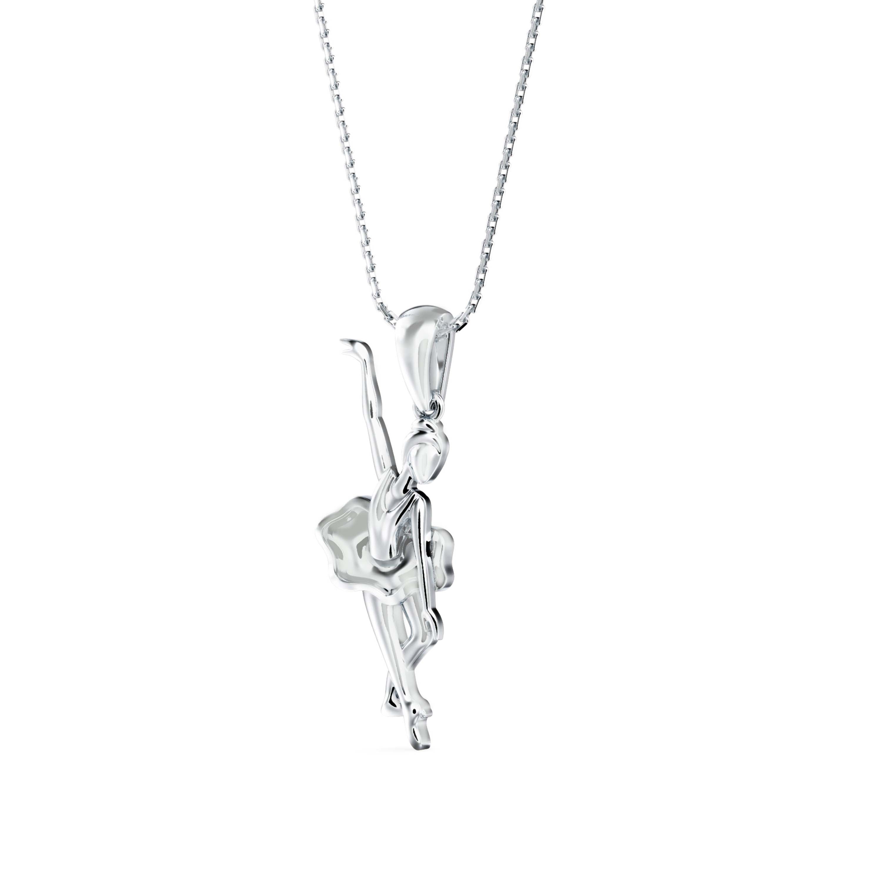 Coryphee Charm Diamond Pendant-Sterling Silver
