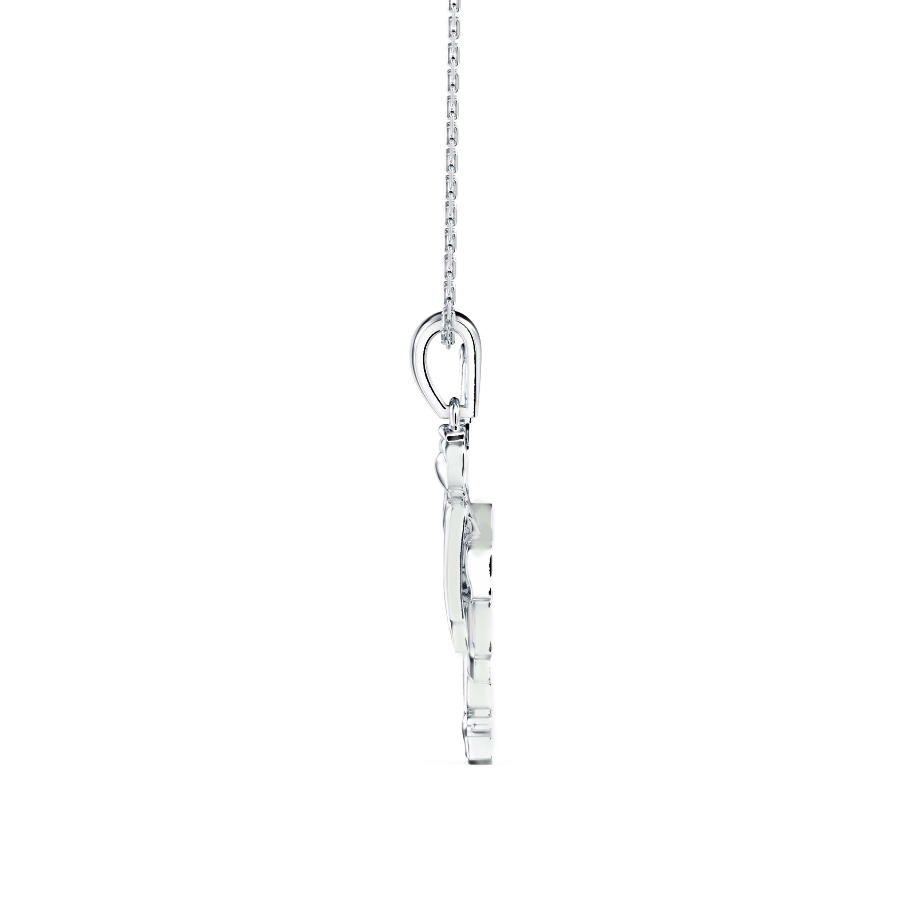 Coryphee Charm Diamond Pendant-Sterling Silver