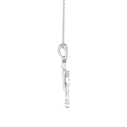 Coryphee Charm Diamond Pendant-Sterling Silver