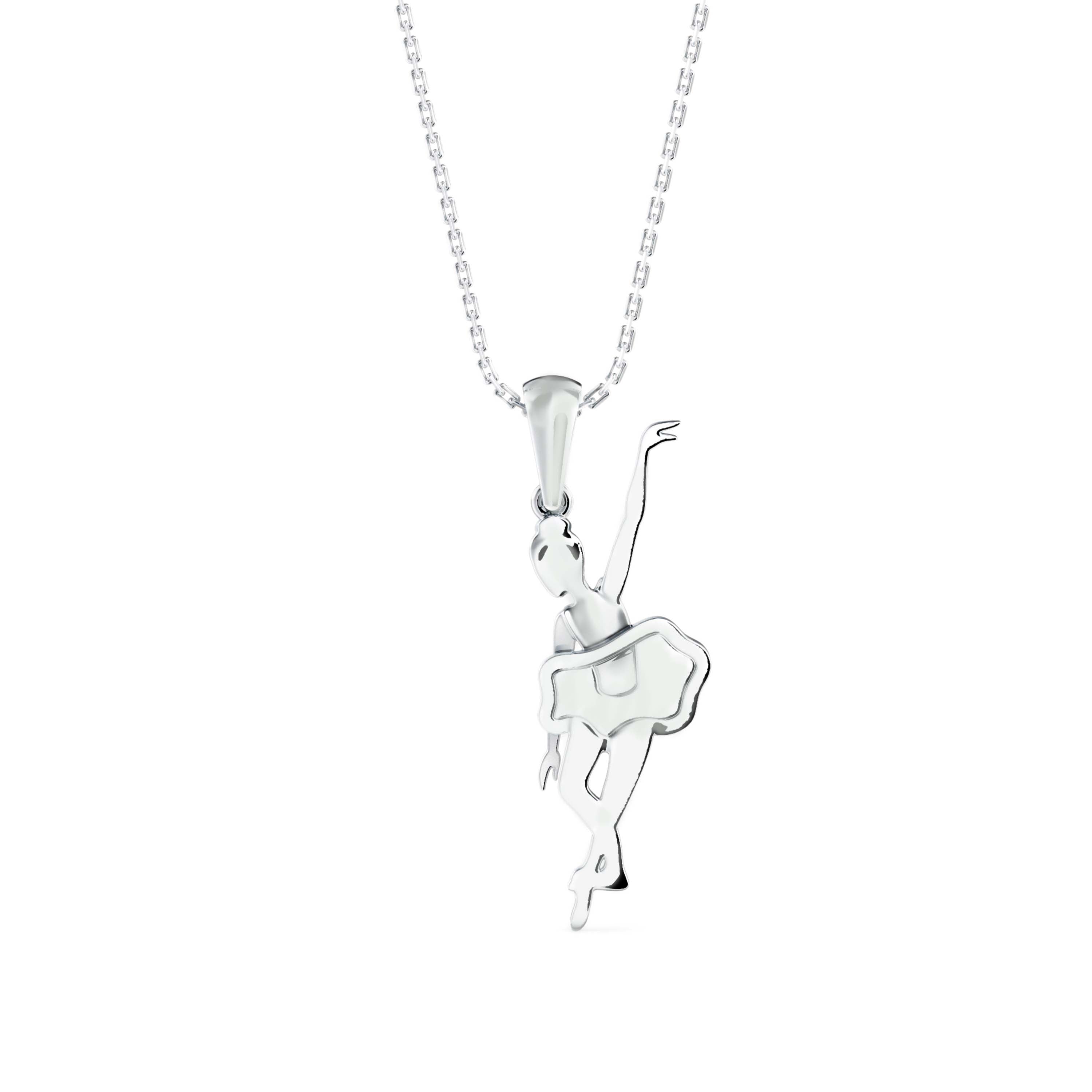 Coryphee Charm Diamond Pendant-Sterling Silver