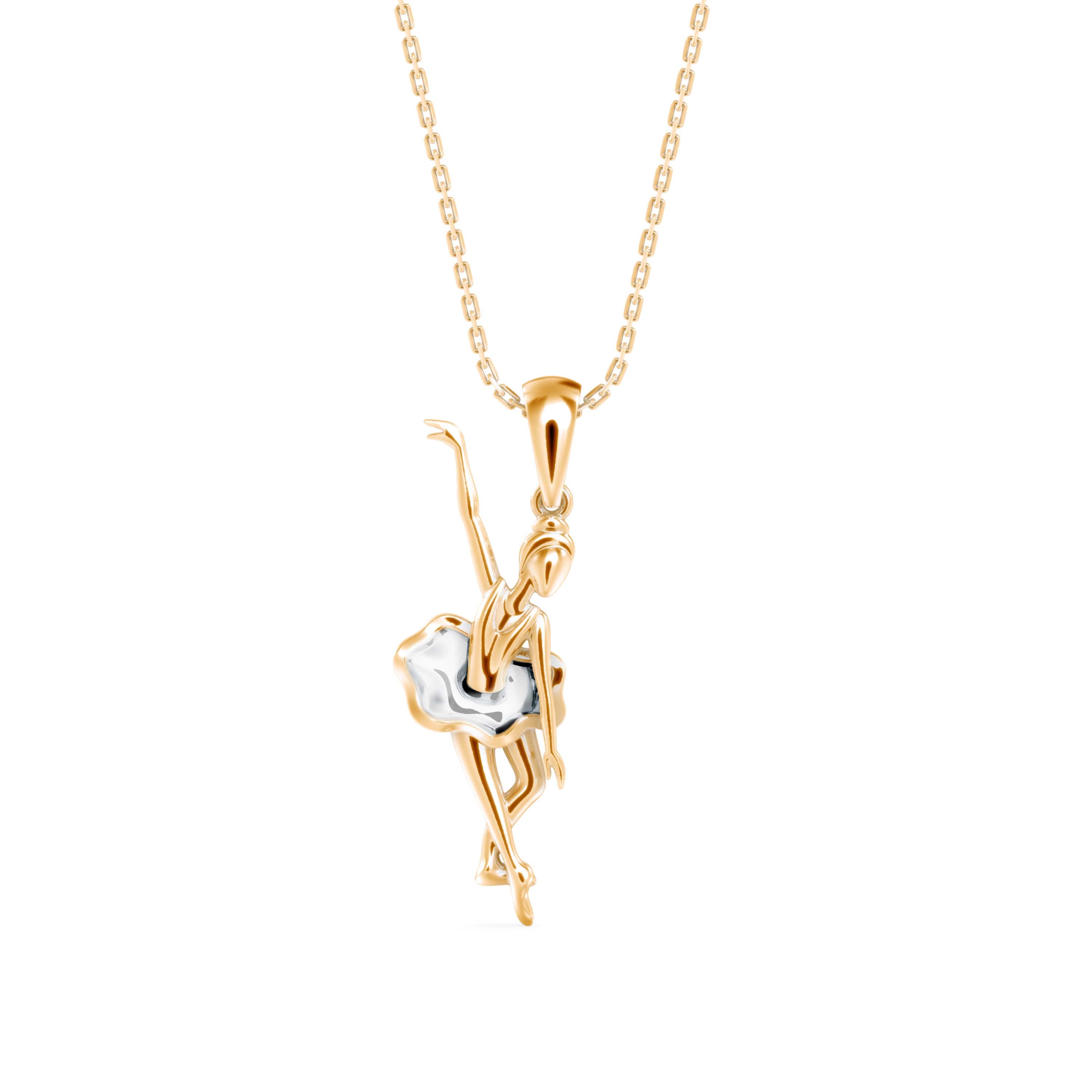 Coryphee Charm Diamond Pendant- golden