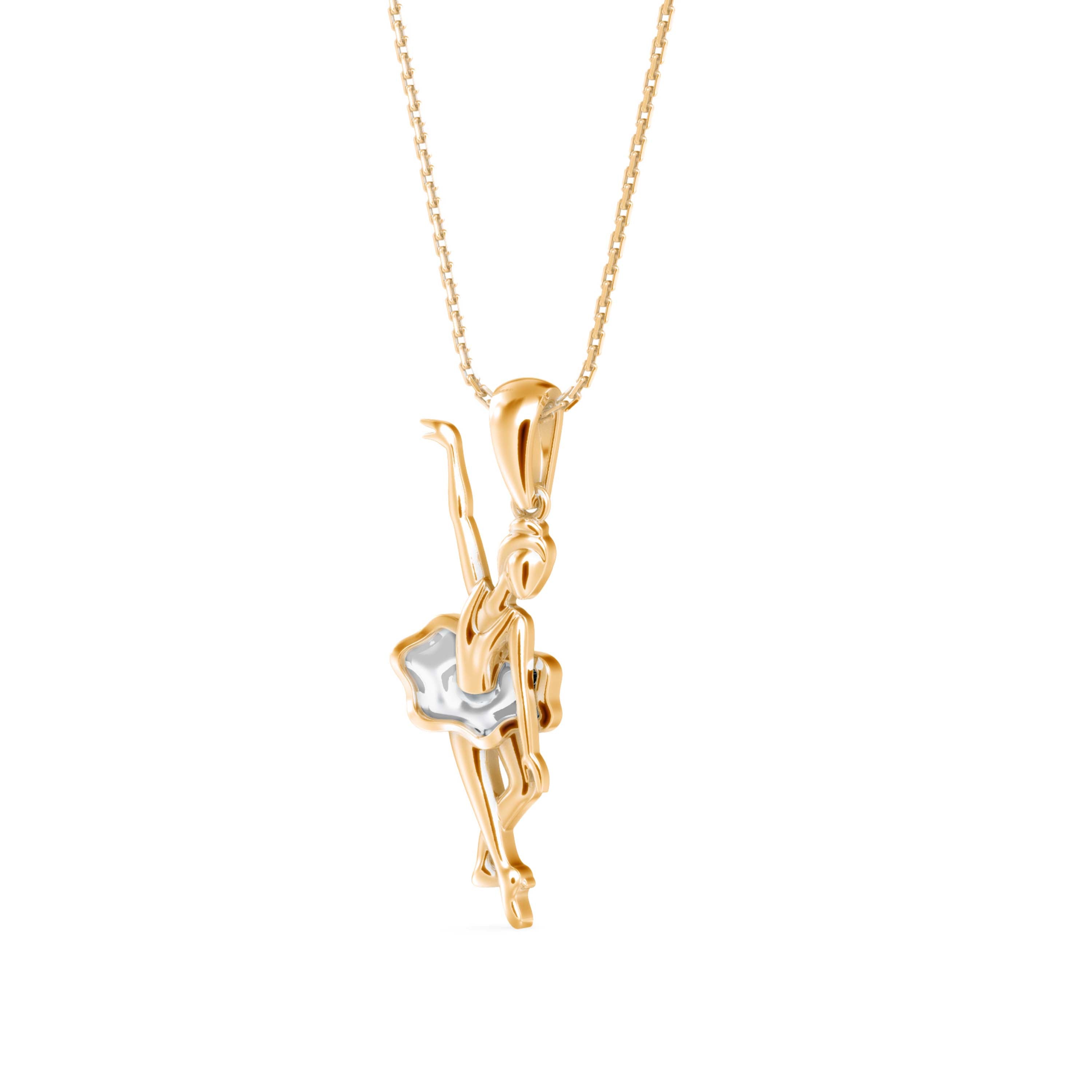 Coryphee Charm Diamond Pendant- golden