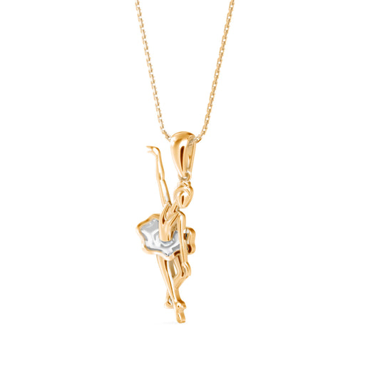 Coryphee Charm Diamond Pendant- golden