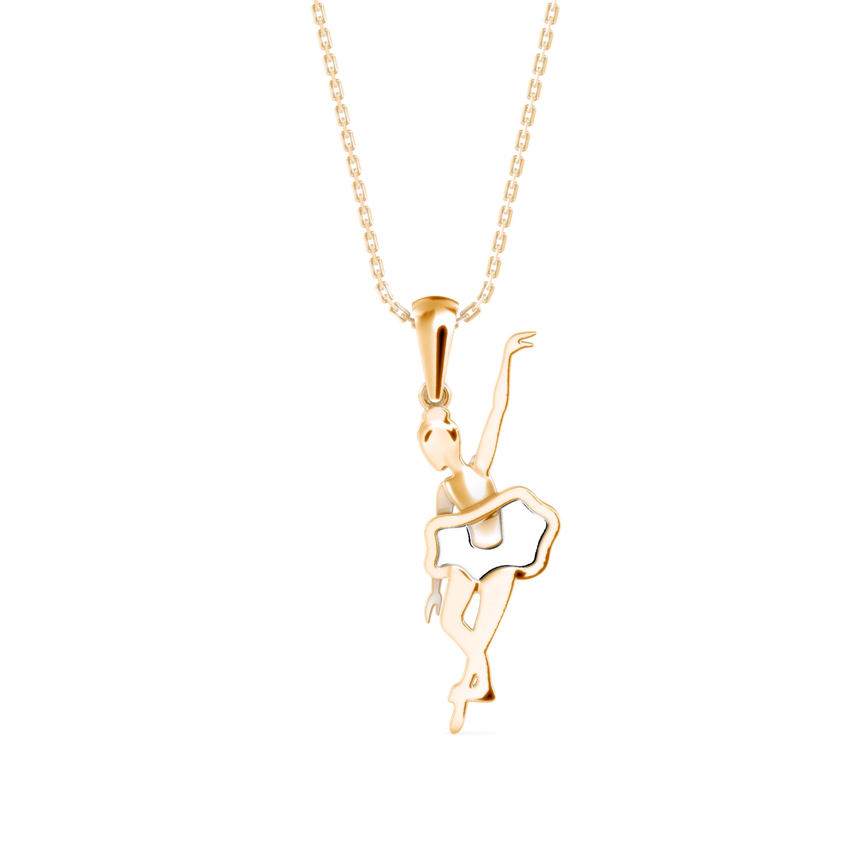 Coryphee Charm Diamond Pendant- golden