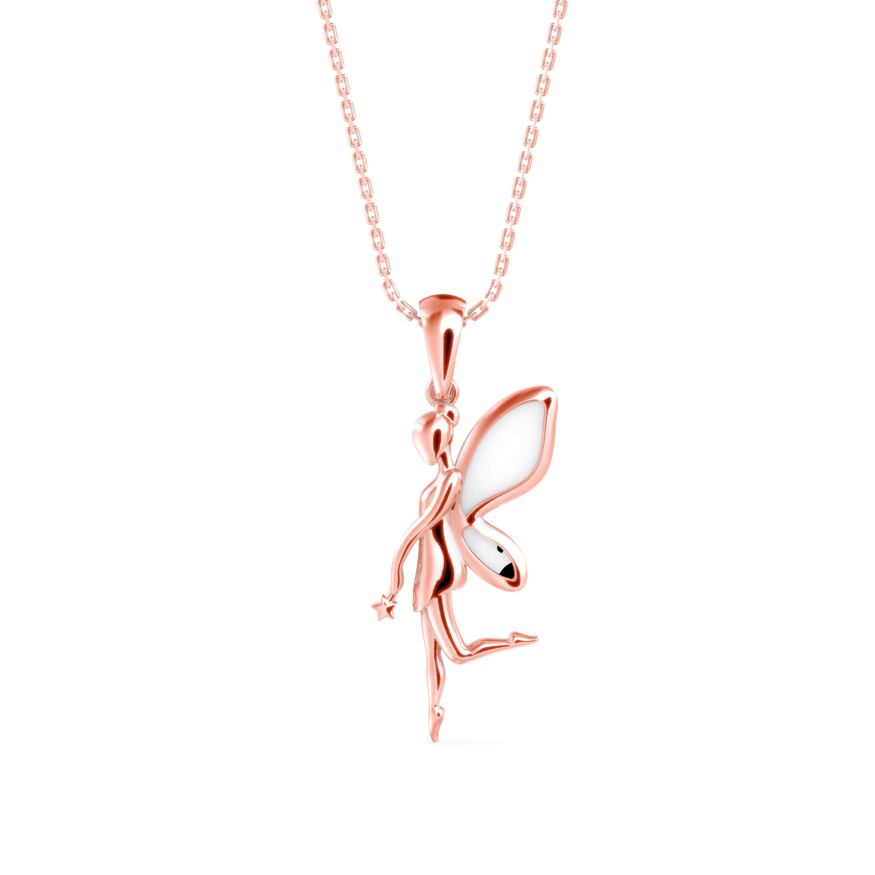 Little Angle Diamond Pendant-Rose Gold