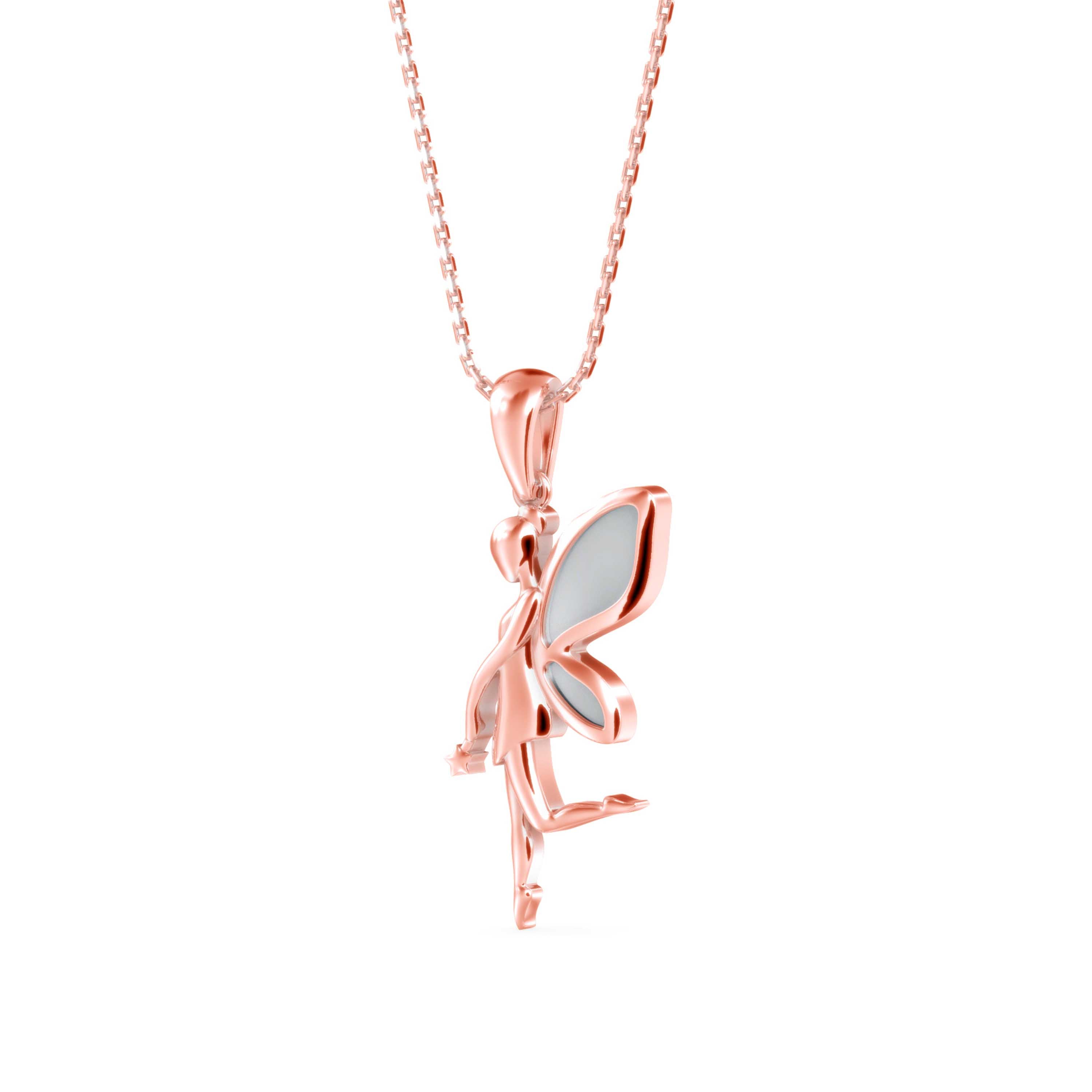 Little Angle Diamond Pendant-Rose Gold