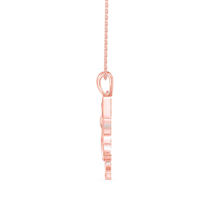 Little Angle Diamond Pendant-Rose Gold