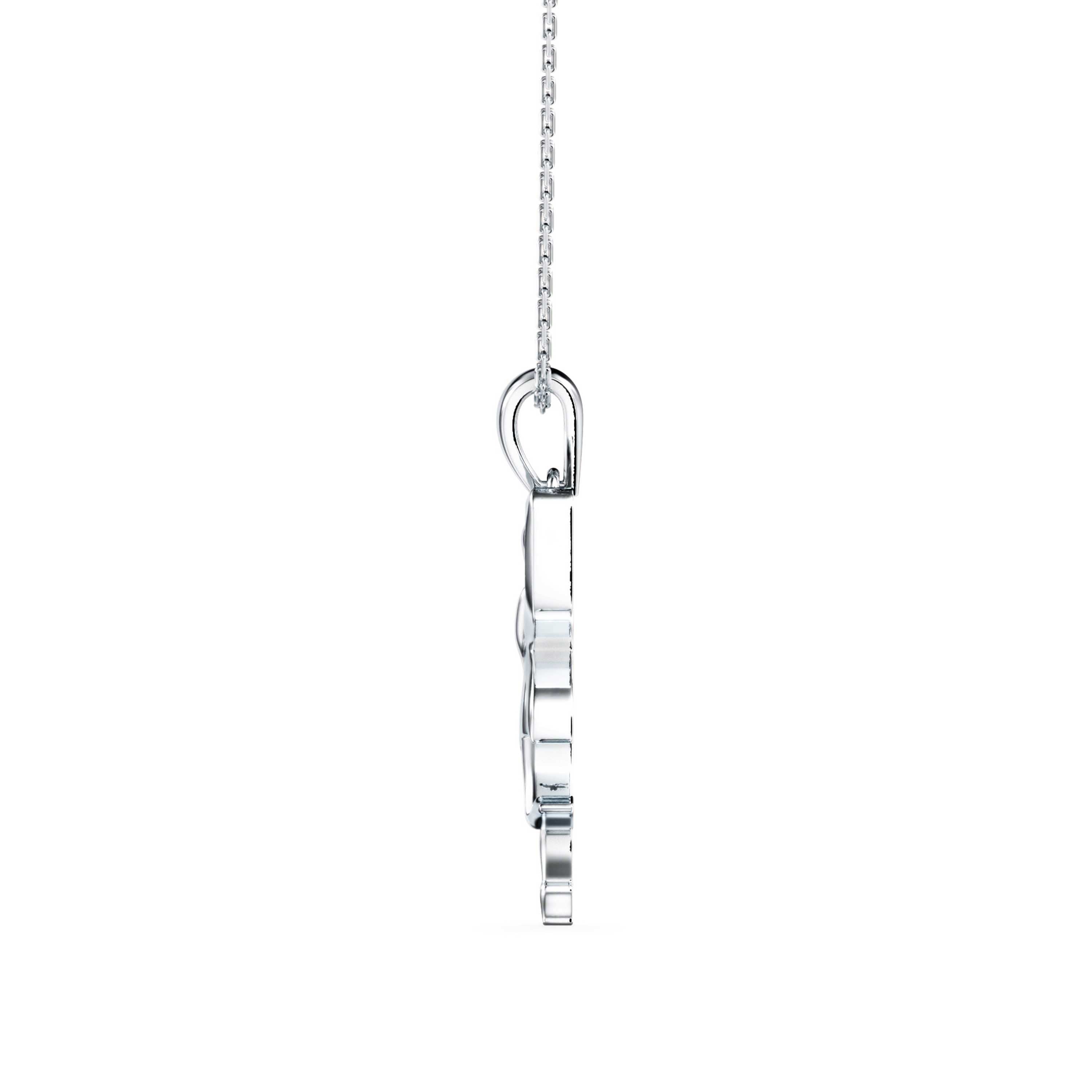 Little Angle Diamond Pendant-Sterling Silver