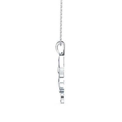Little Angle Diamond Pendant-Sterling Silver