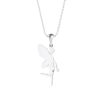 Little Angle Diamond Pendant-Sterling Silver