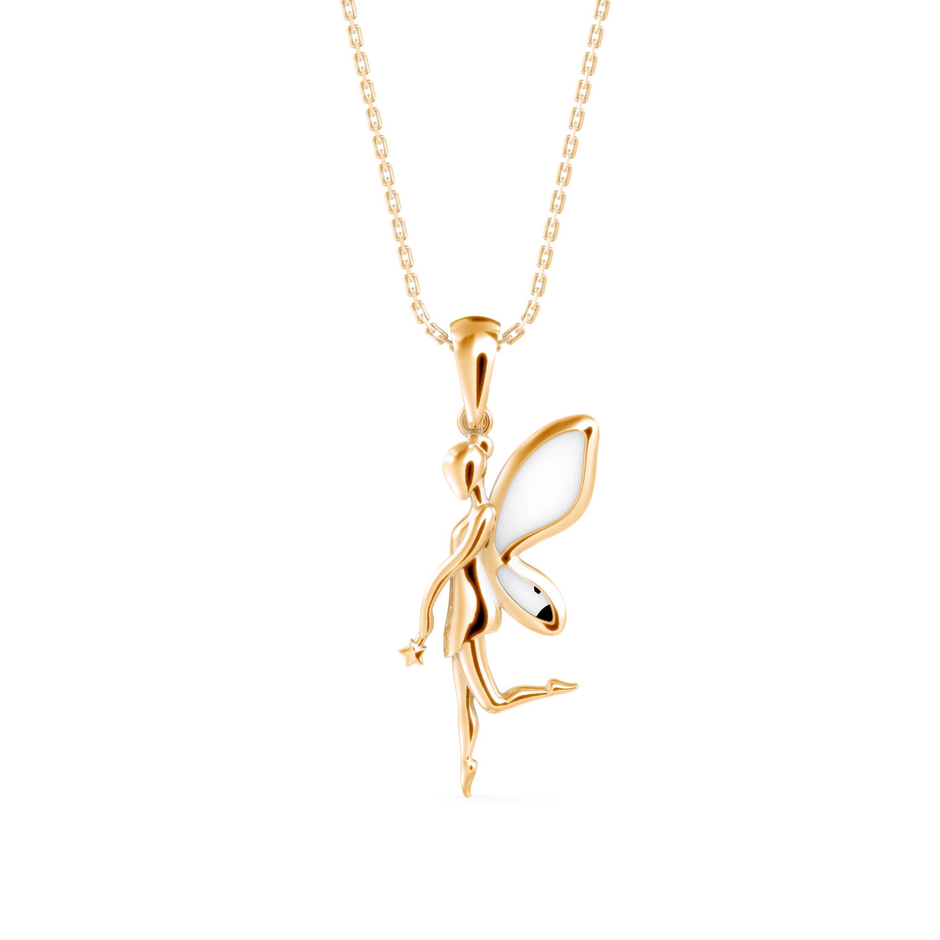 Little Angle Diamond Pendant- Golden