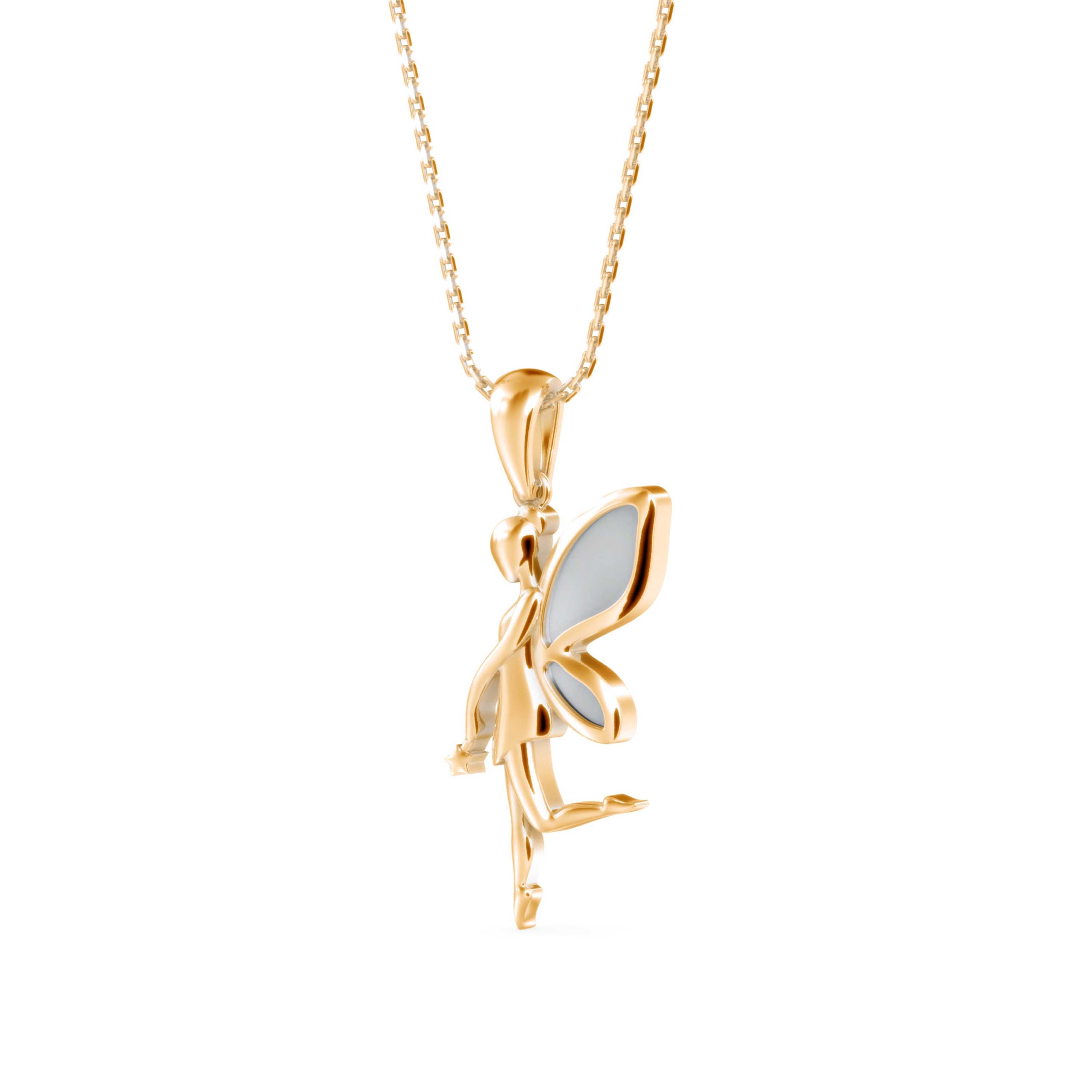 Little Angle Diamond Pendant- Golden