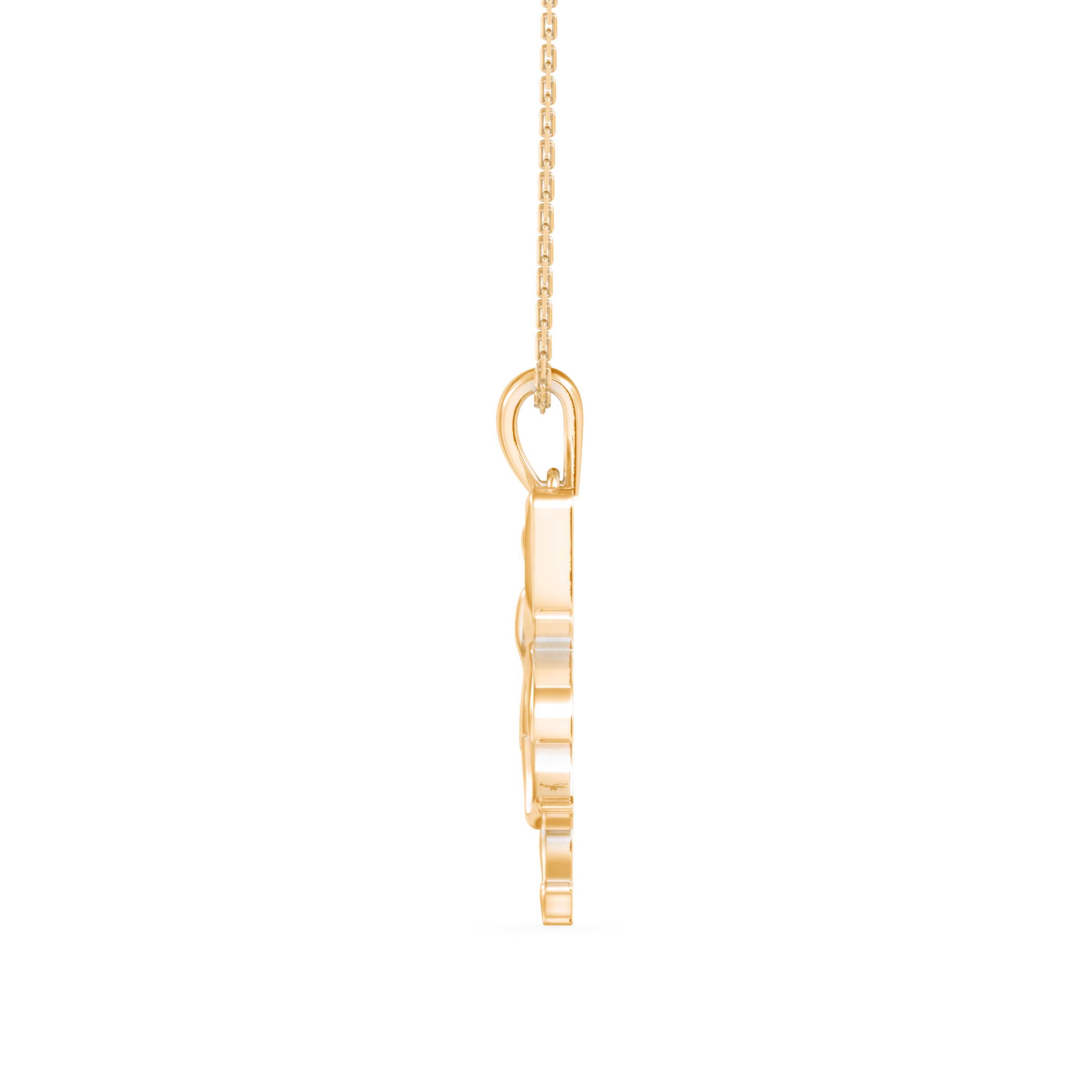 Little Angle Diamond Pendant- Golden
