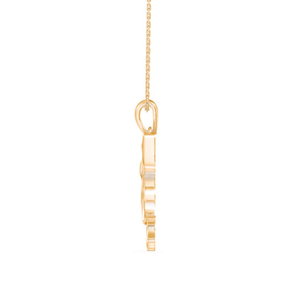 Little Angle Diamond Pendant- Golden