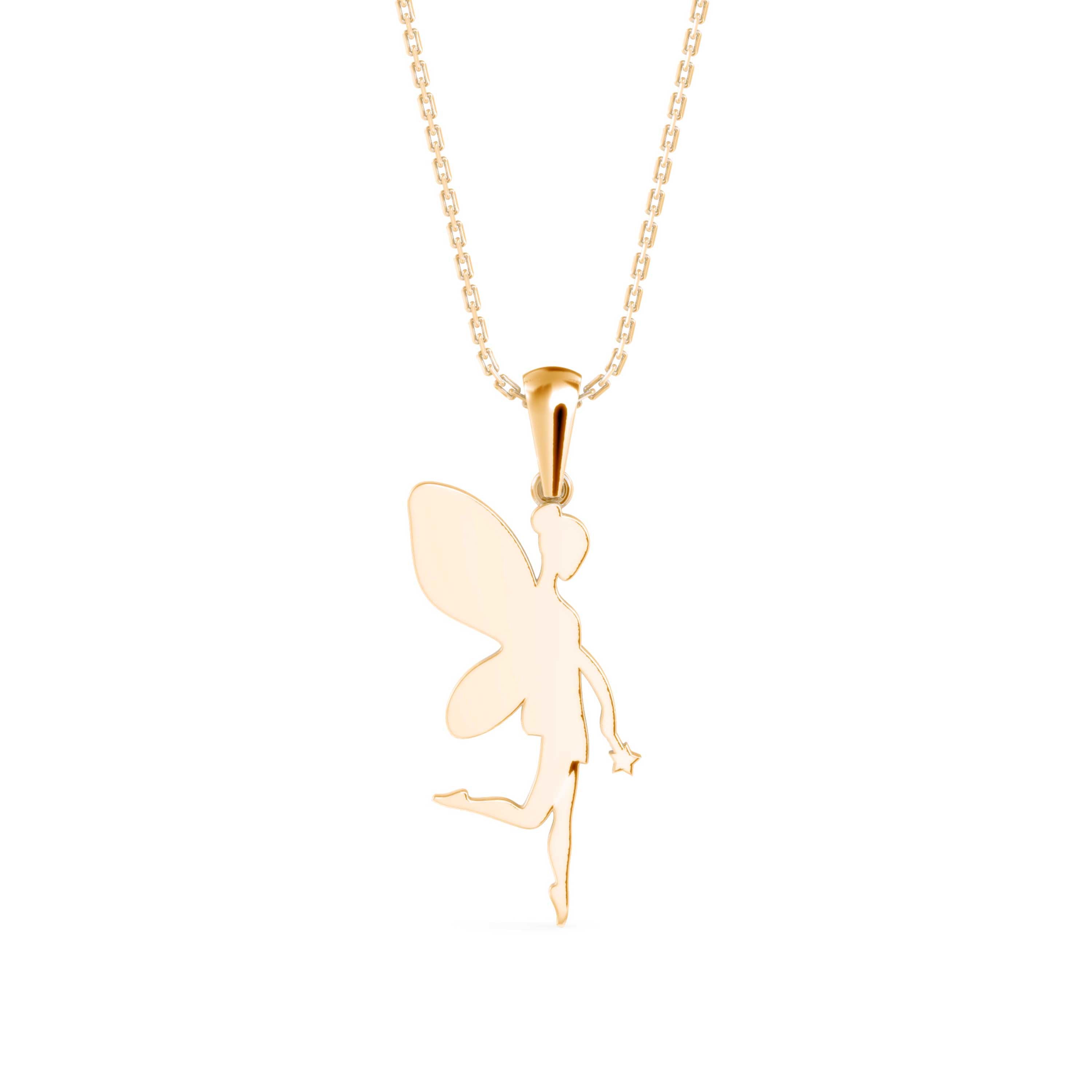 Little Angle Diamond Pendant- Golden