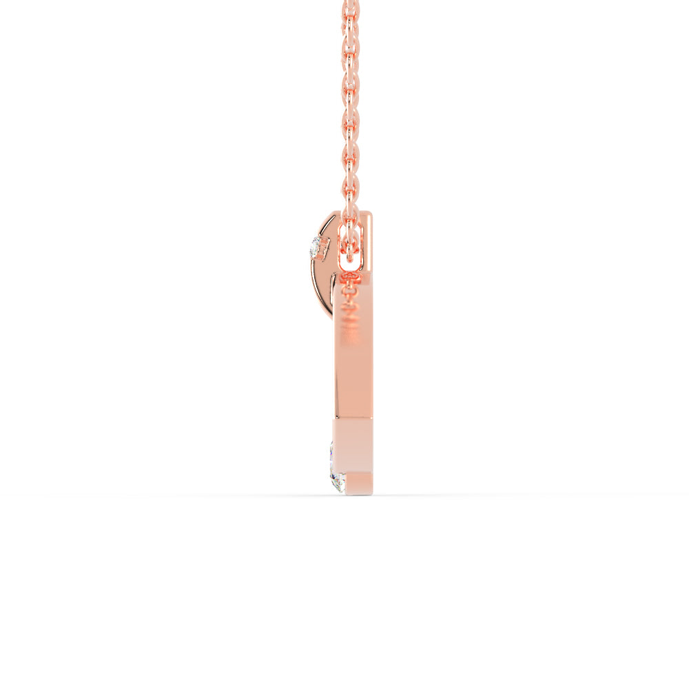 Joy Heart Diamond Pendant-Rose Gold