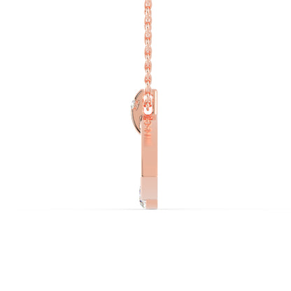 Joy Heart Diamond Pendant-Rose Gold