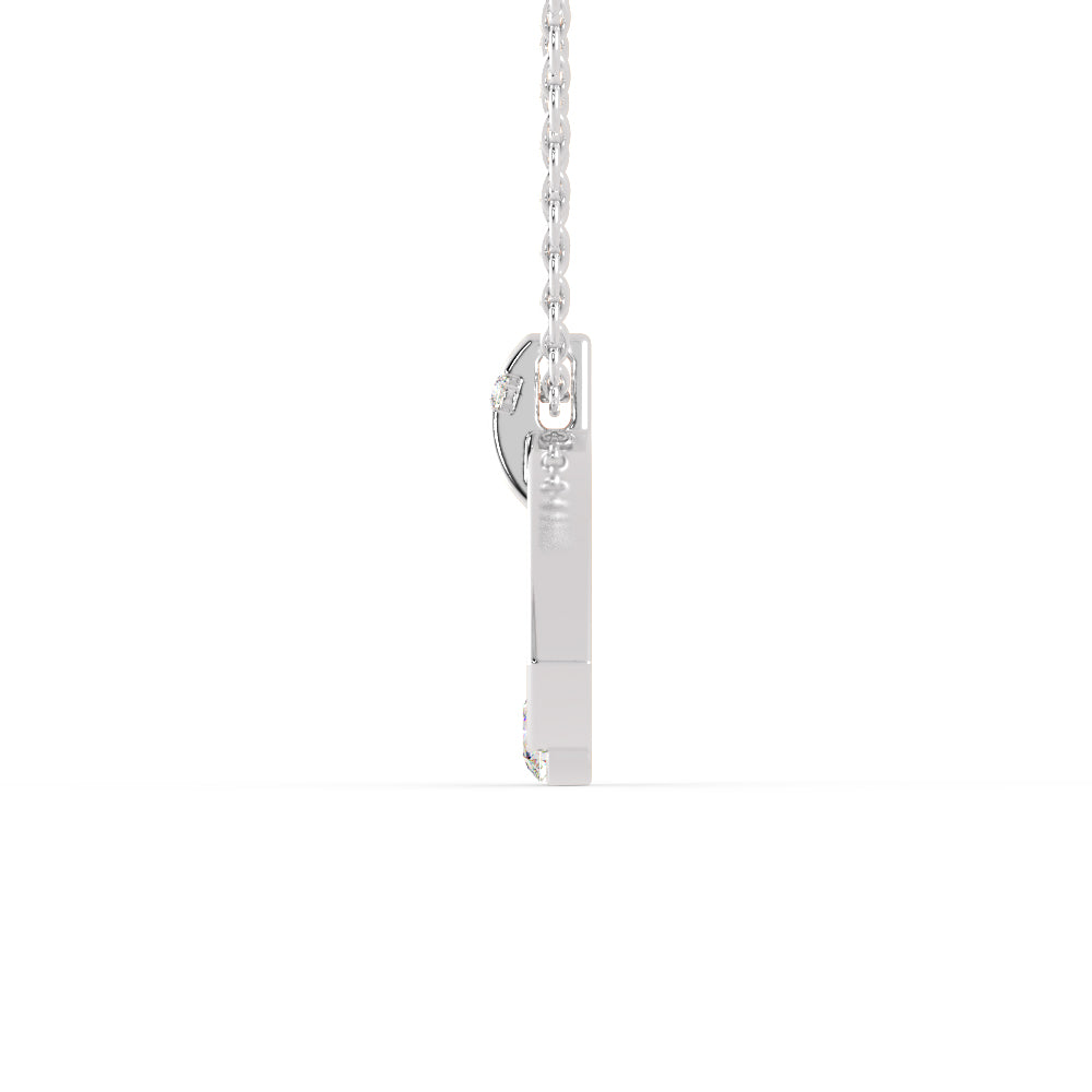 Joy Heart Diamond Pendant-Silver