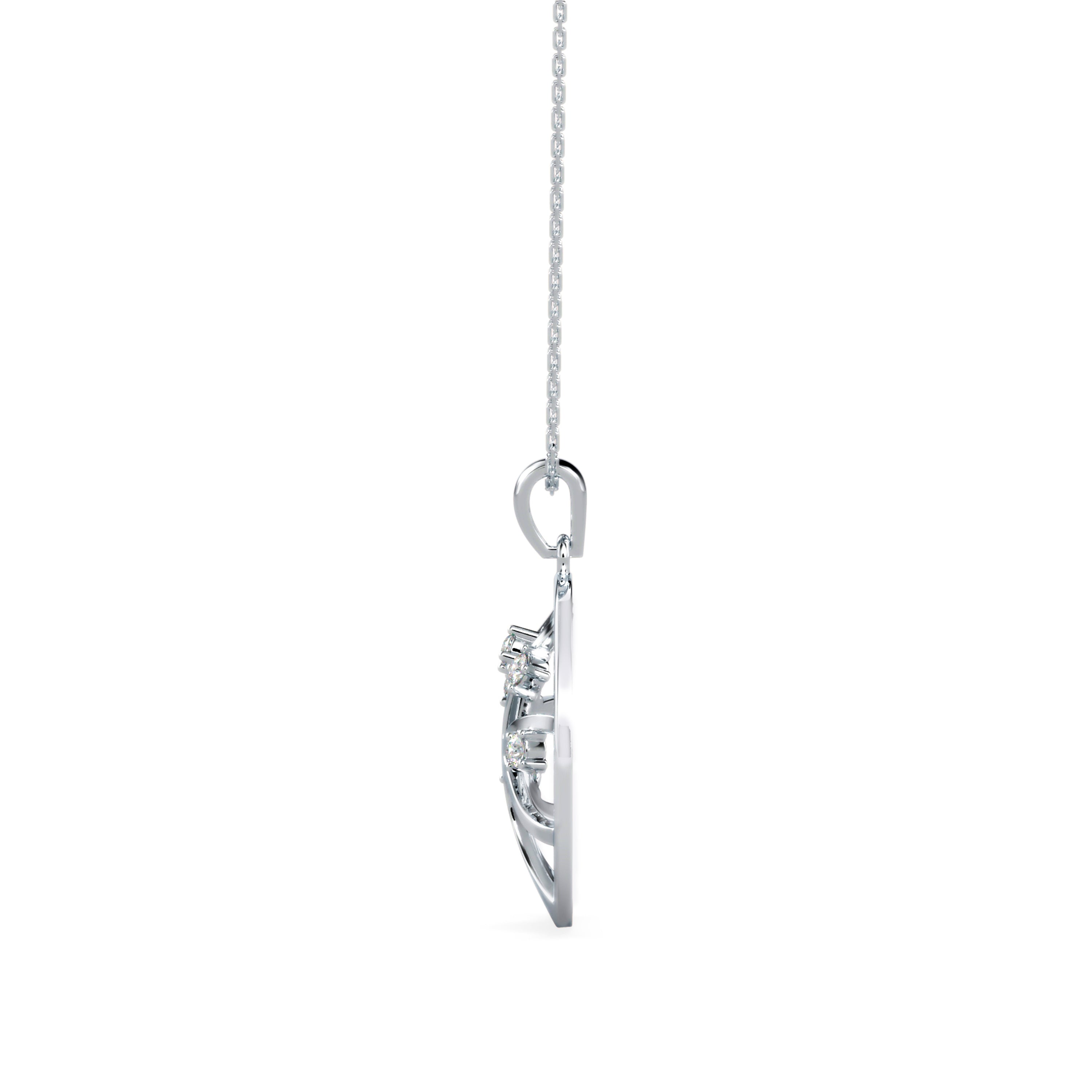 Scatter Charm Diamond Pendant-Silver
