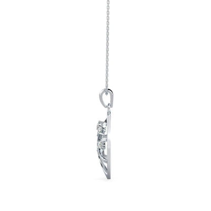Scatter Charm Diamond Pendant-Silver